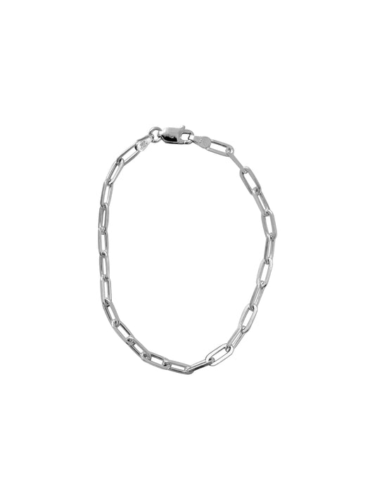 Sterling Silver Paper Clip Bracelet