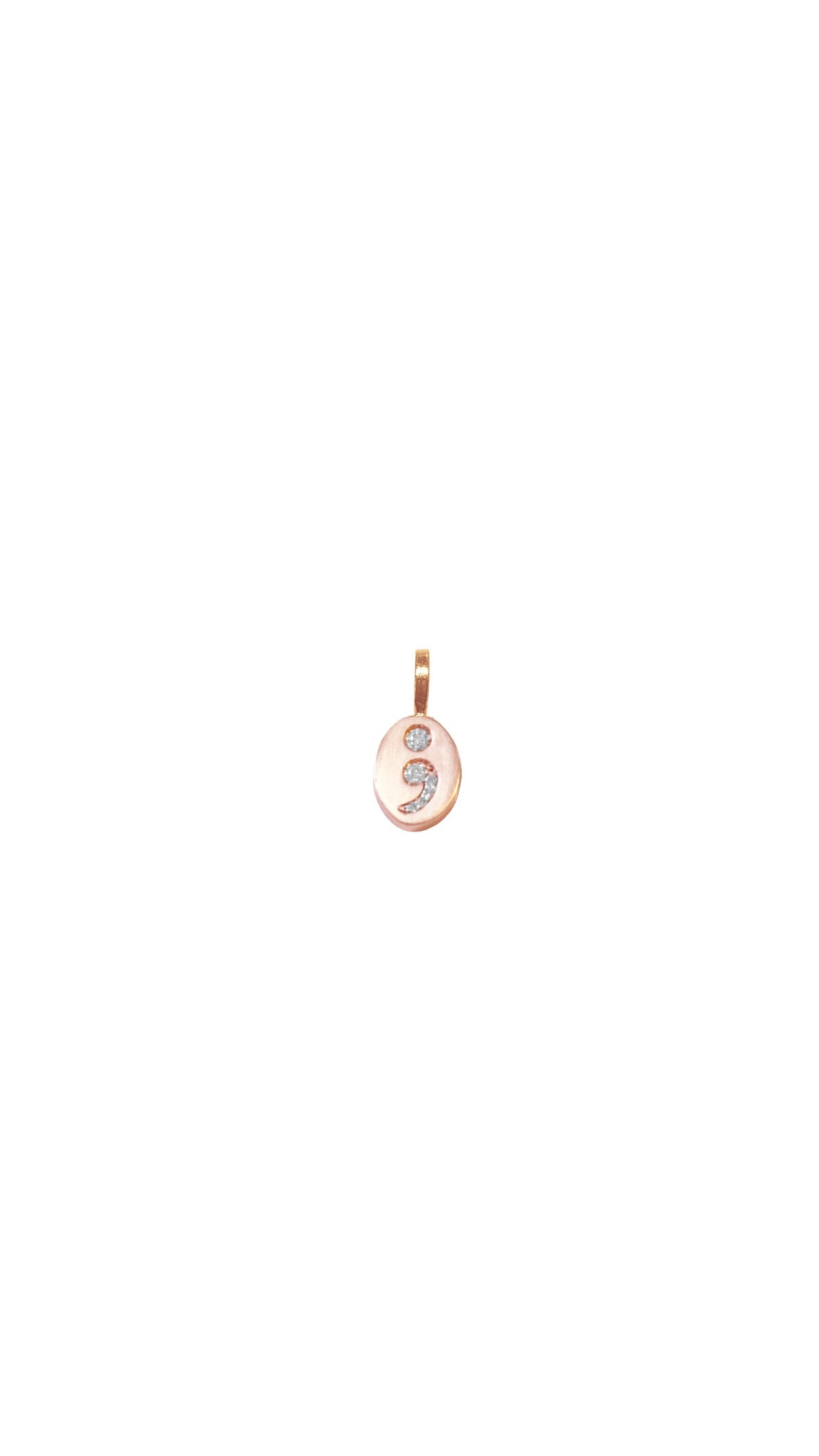 14K Semicolon Charm
