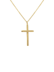 14K Gold Slim Cross Necklace