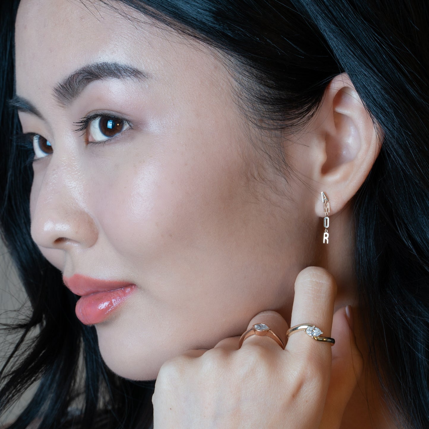 14K Amor Earring