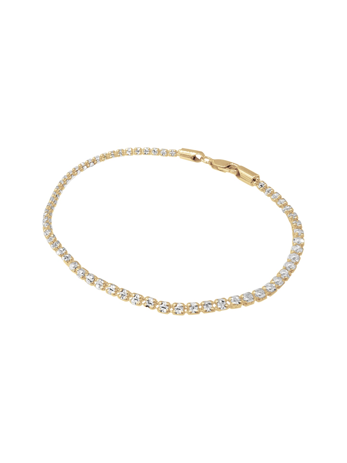 14K Gold Diamond Cut Bracelet