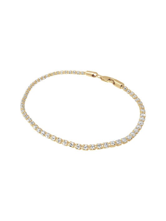 14K Gold Diamond Cut Bracelet