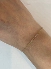 14K Gold Diamond Morse Code Initial Bracelet