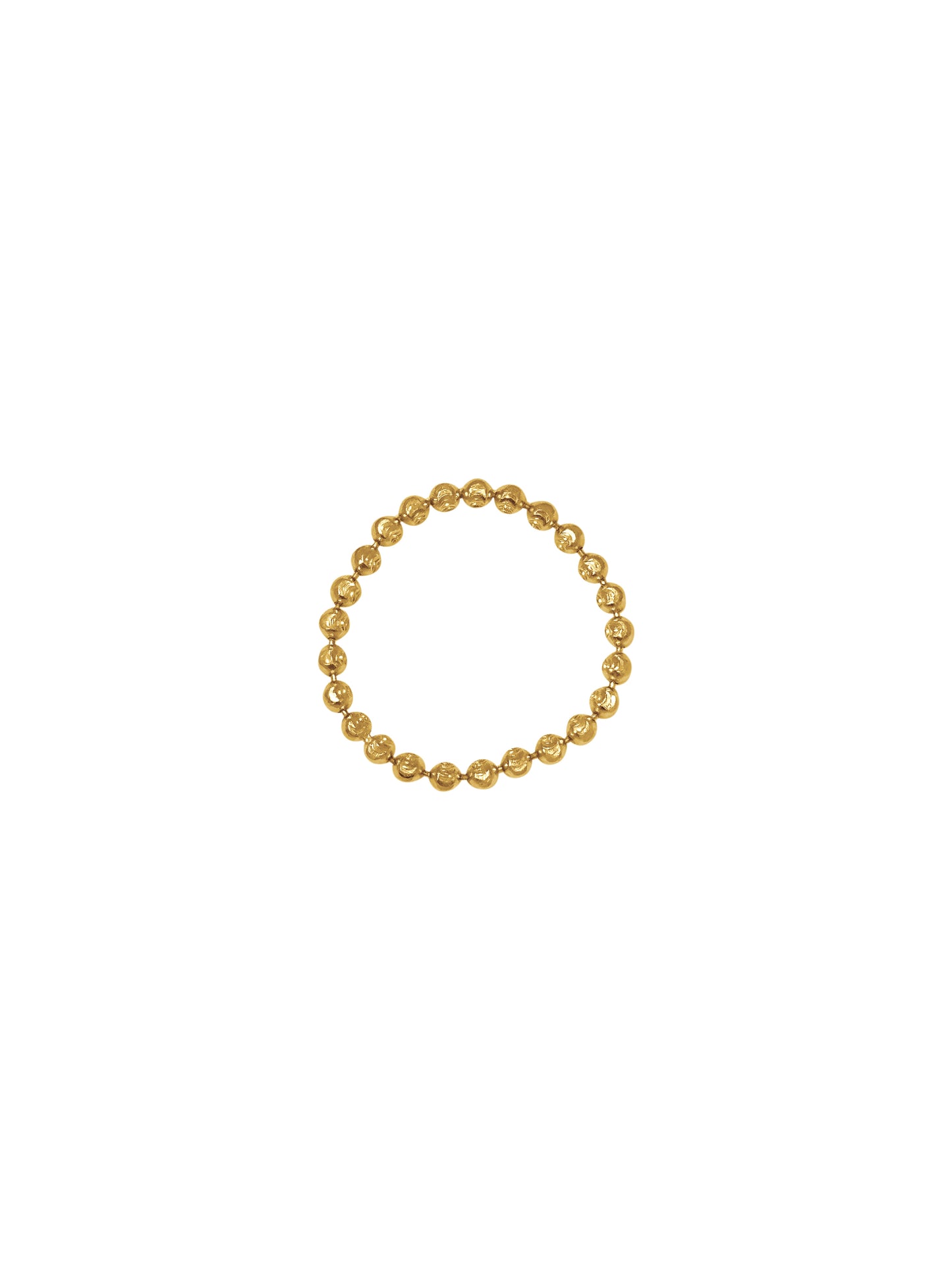 14K Gold Soft Disco Ball Chain Ring