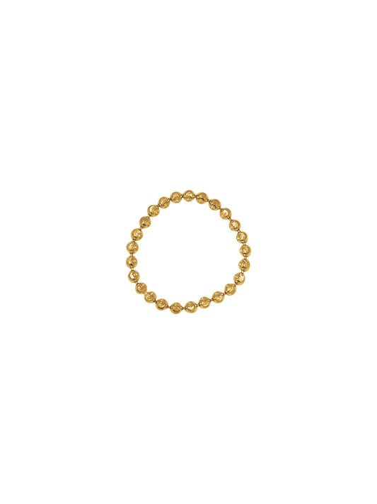14K Gold Soft Disco Ball Chain Ring