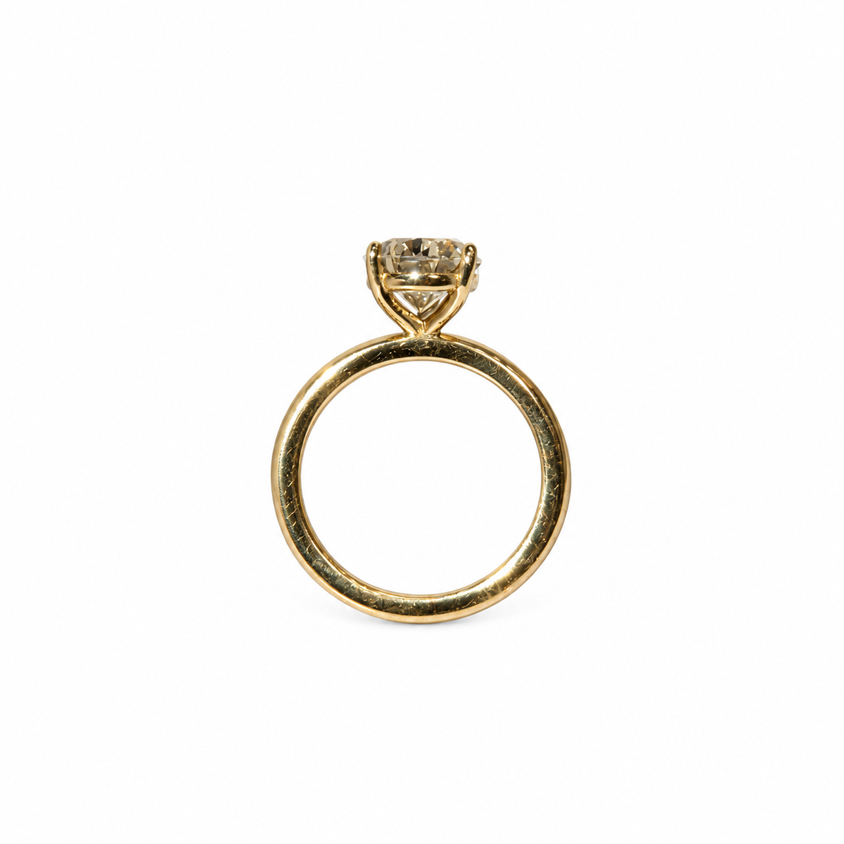14K Pear Dome Engagement Ring