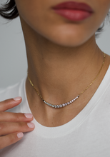 14K Diamond Tennis & Paperclip Necklace