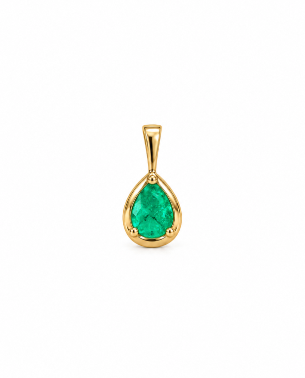 14K Framed Gemstone Pendants