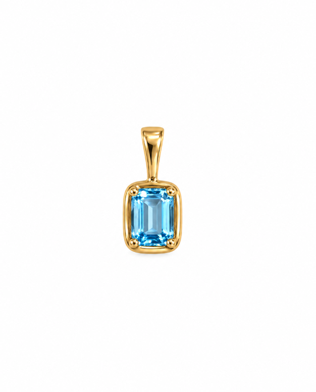 14K Framed Gemstone Pendants