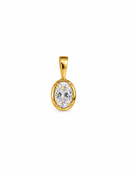 14K Framed Gemstone Pendants
