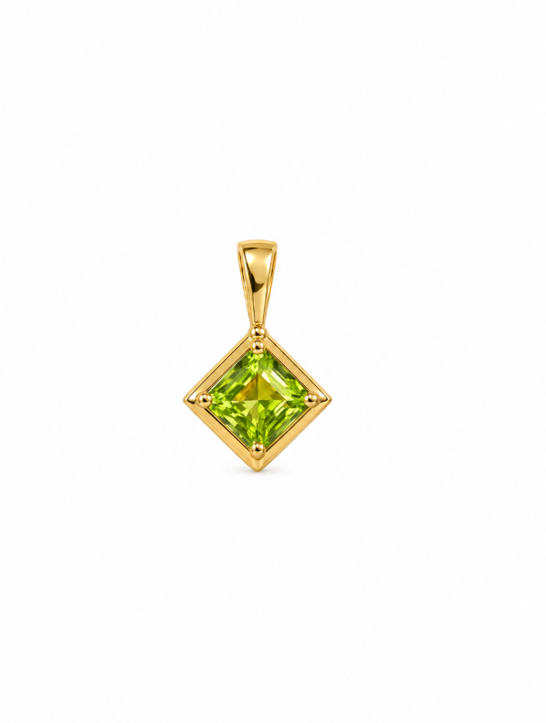 14K Framed Gemstone Pendants