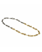 18K Gold Filled Wave & Bead Necklace