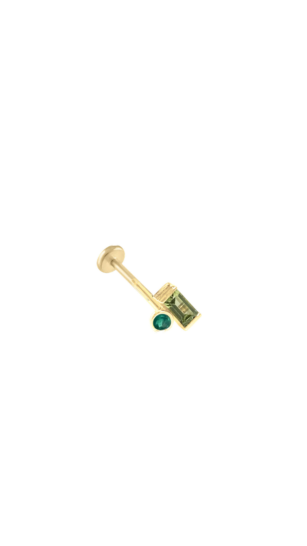 14K Gold Colores Stud Earring