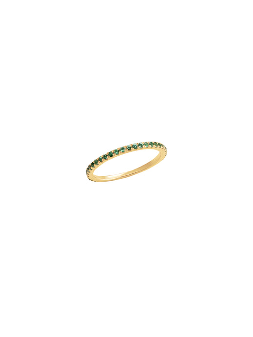 14k Gold Precious Stone Eternity Band