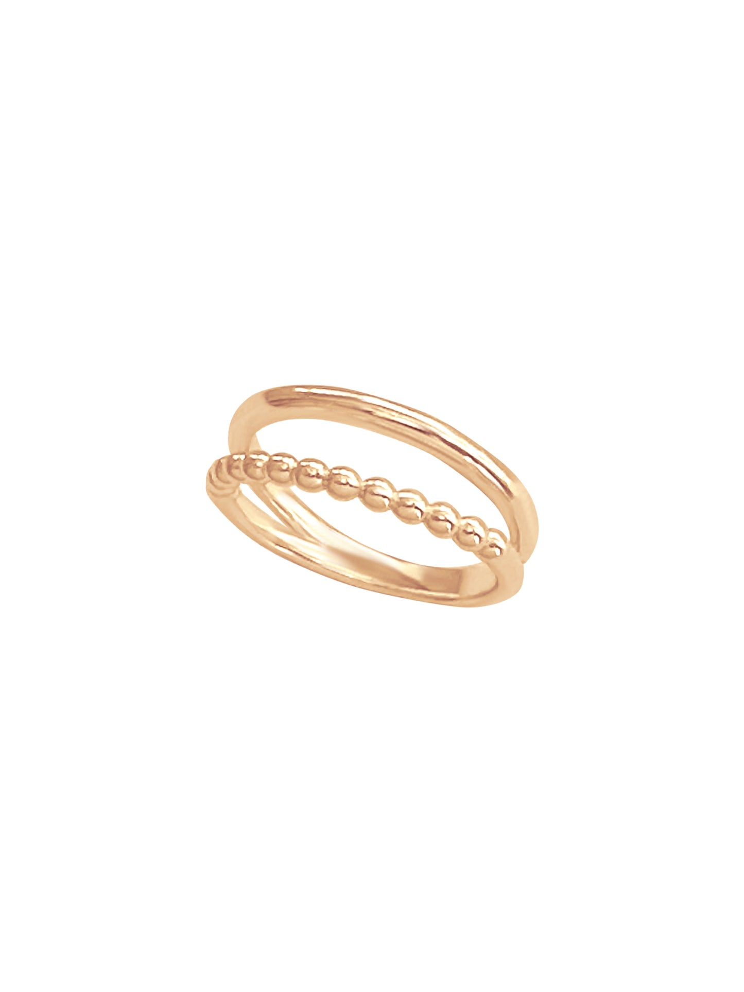 14k Solid Gold Double Band