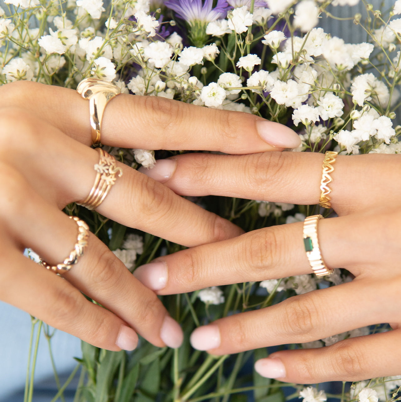 Mom 14K Diamond Mini Stackable Ring