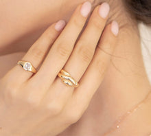 14k Solid Gold Puffer Ring