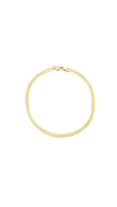 14K Gold Herringbone Bracelet
