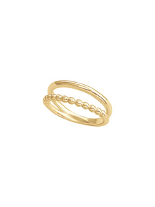 14k Solid Gold Double Band