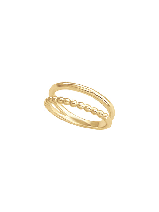 14k Solid Gold Double Band