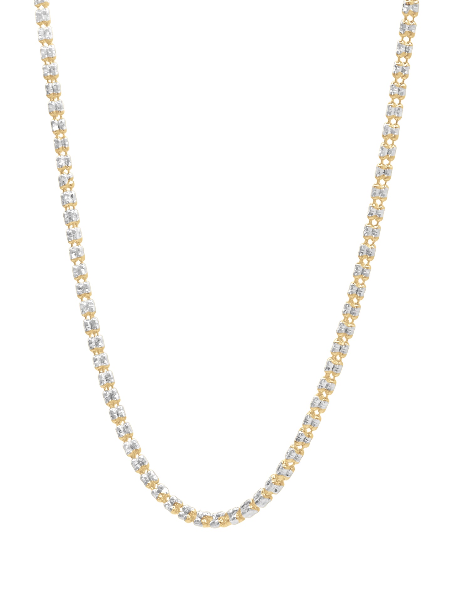 14K Gold Diamond cut Necklace