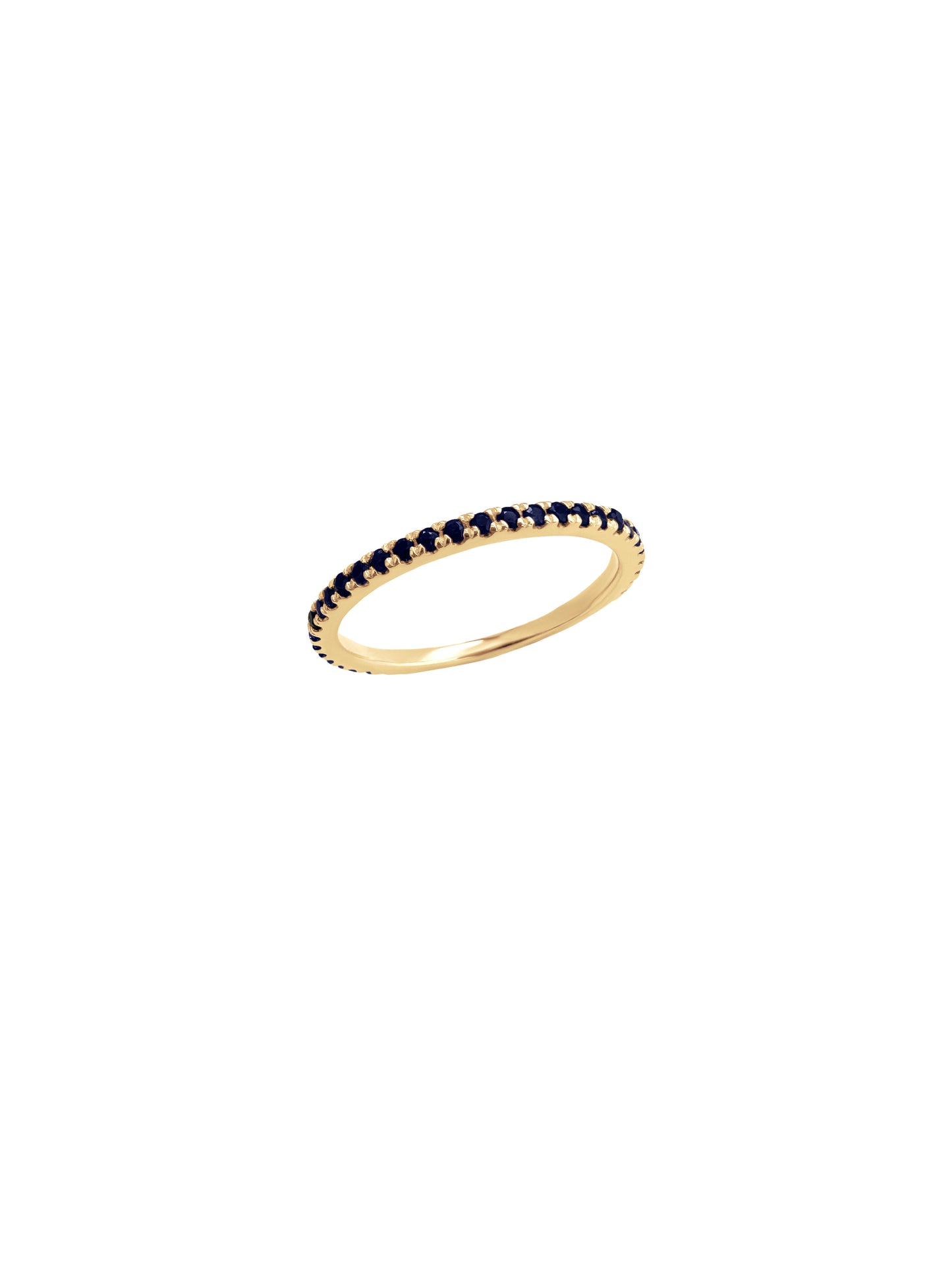 14k Gold Precious Stone Eternity Band