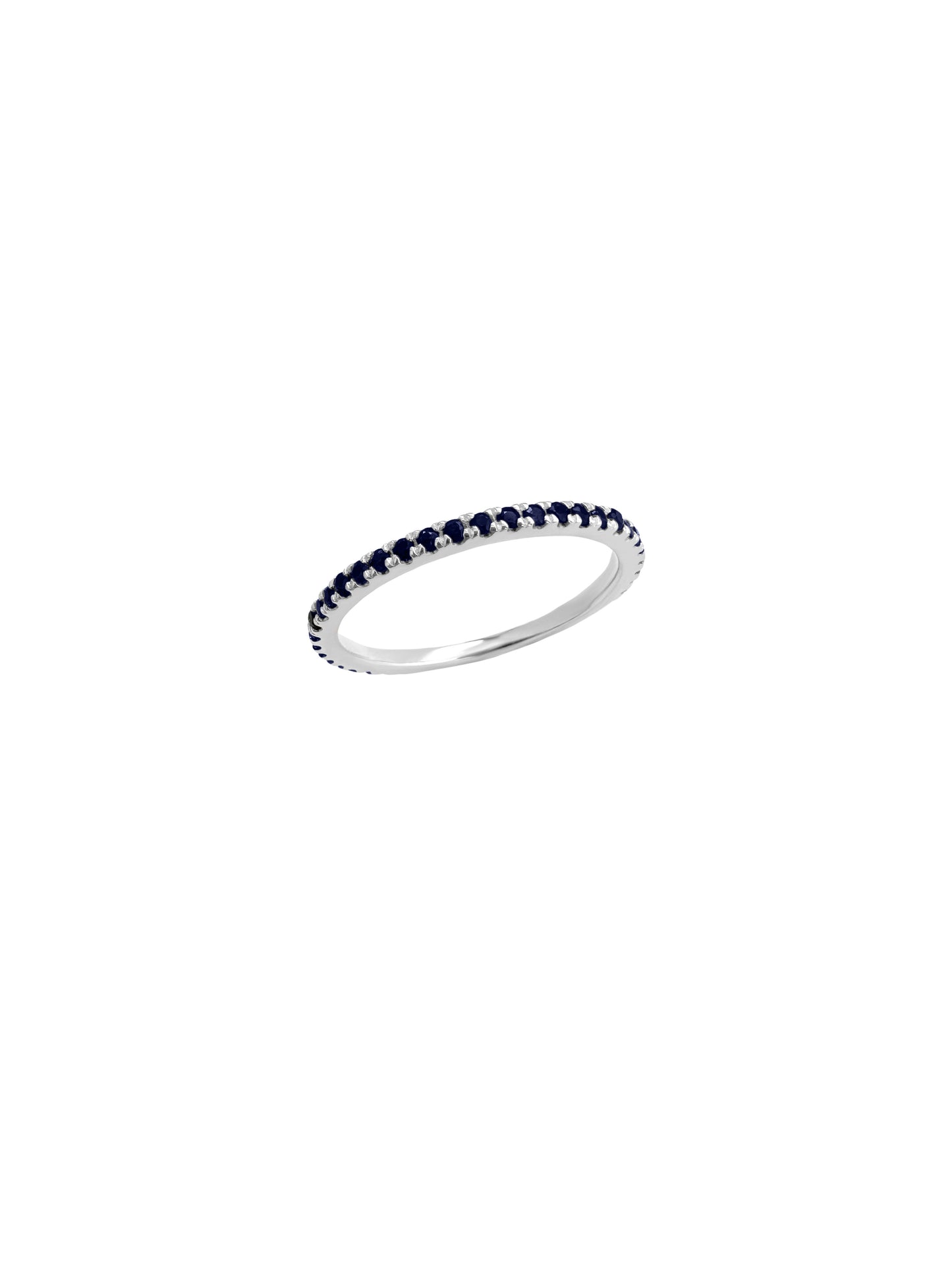 14k Gold Precious Stone Eternity Band