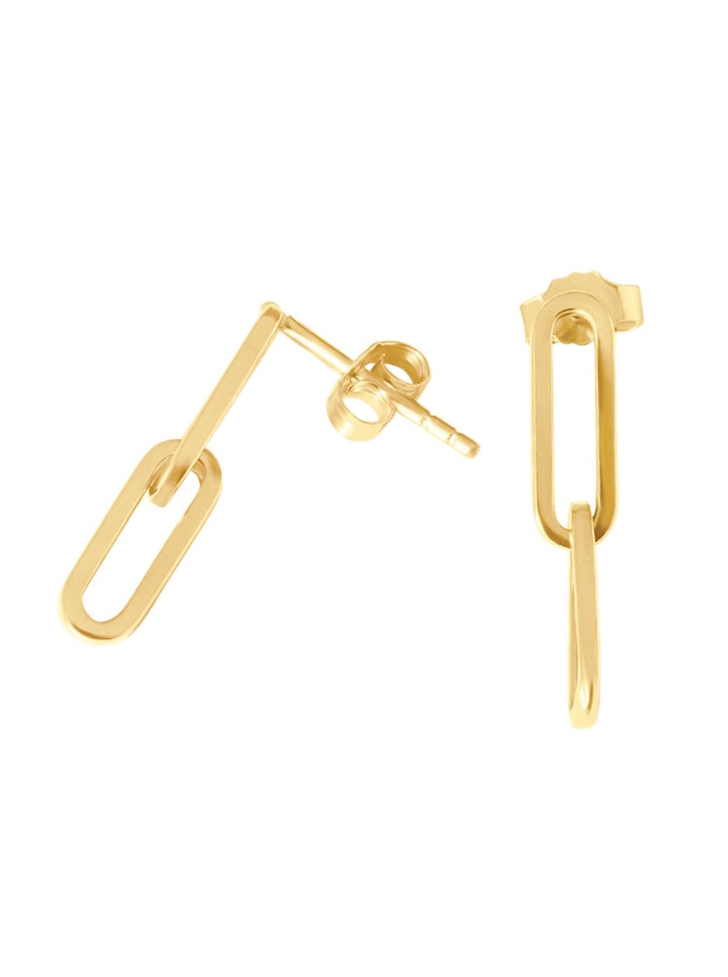 14k Gold Paper Clip earrings