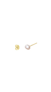 14K Gold 4mm Keshi Pearl Stud Earrings
