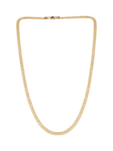 14K Gold Mesh Herringbone Necklace