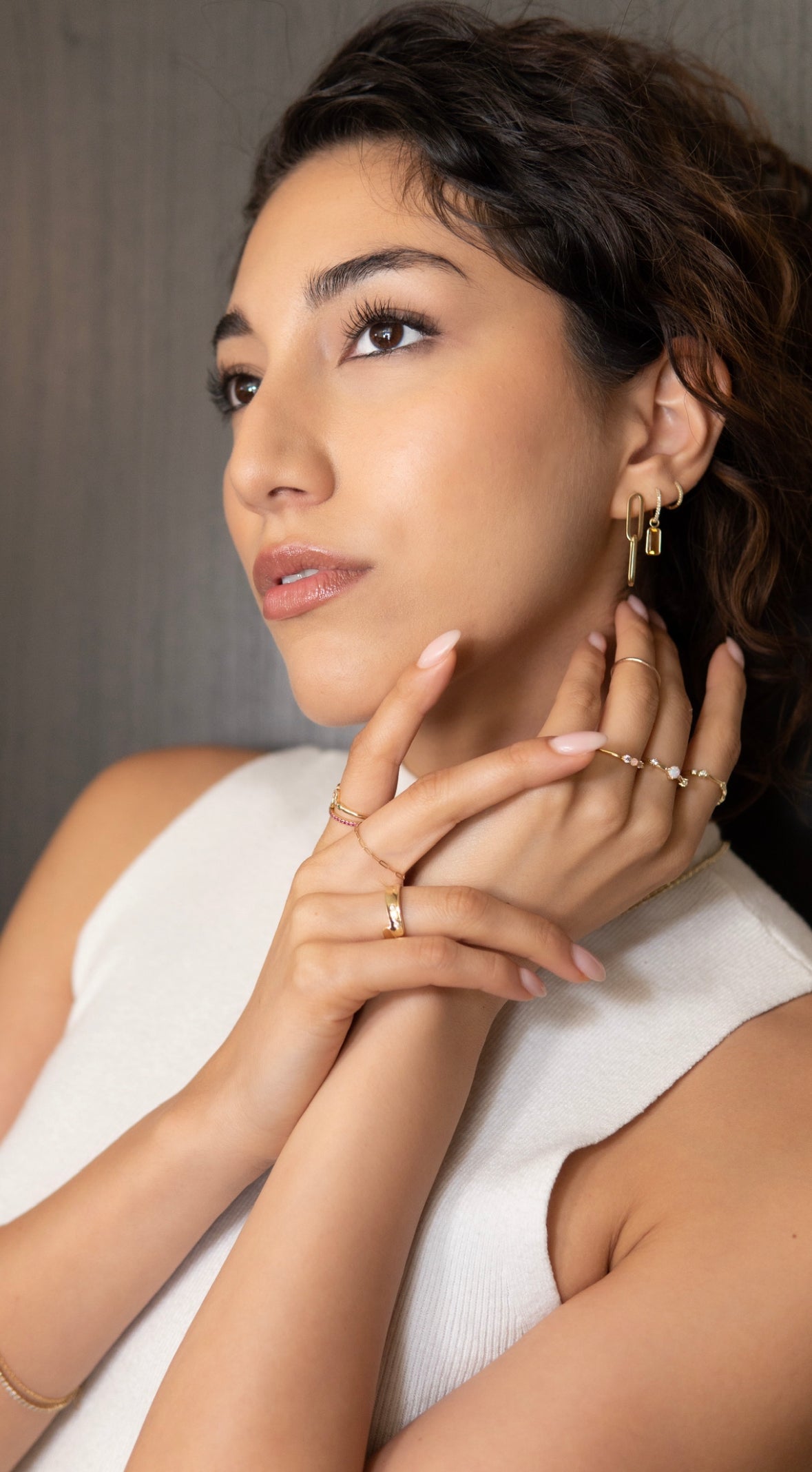 14k Gold Paper Clip earrings