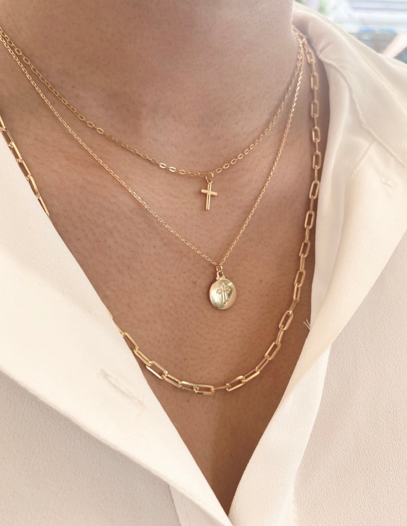 18K Gold Filled Paper Clip Chain