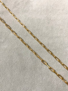 18K Gold Filled Paper Clip Chain