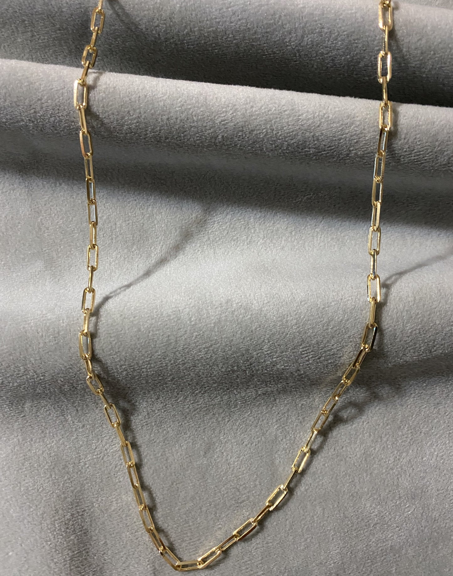 18K Gold Filled Paper Clip Chain