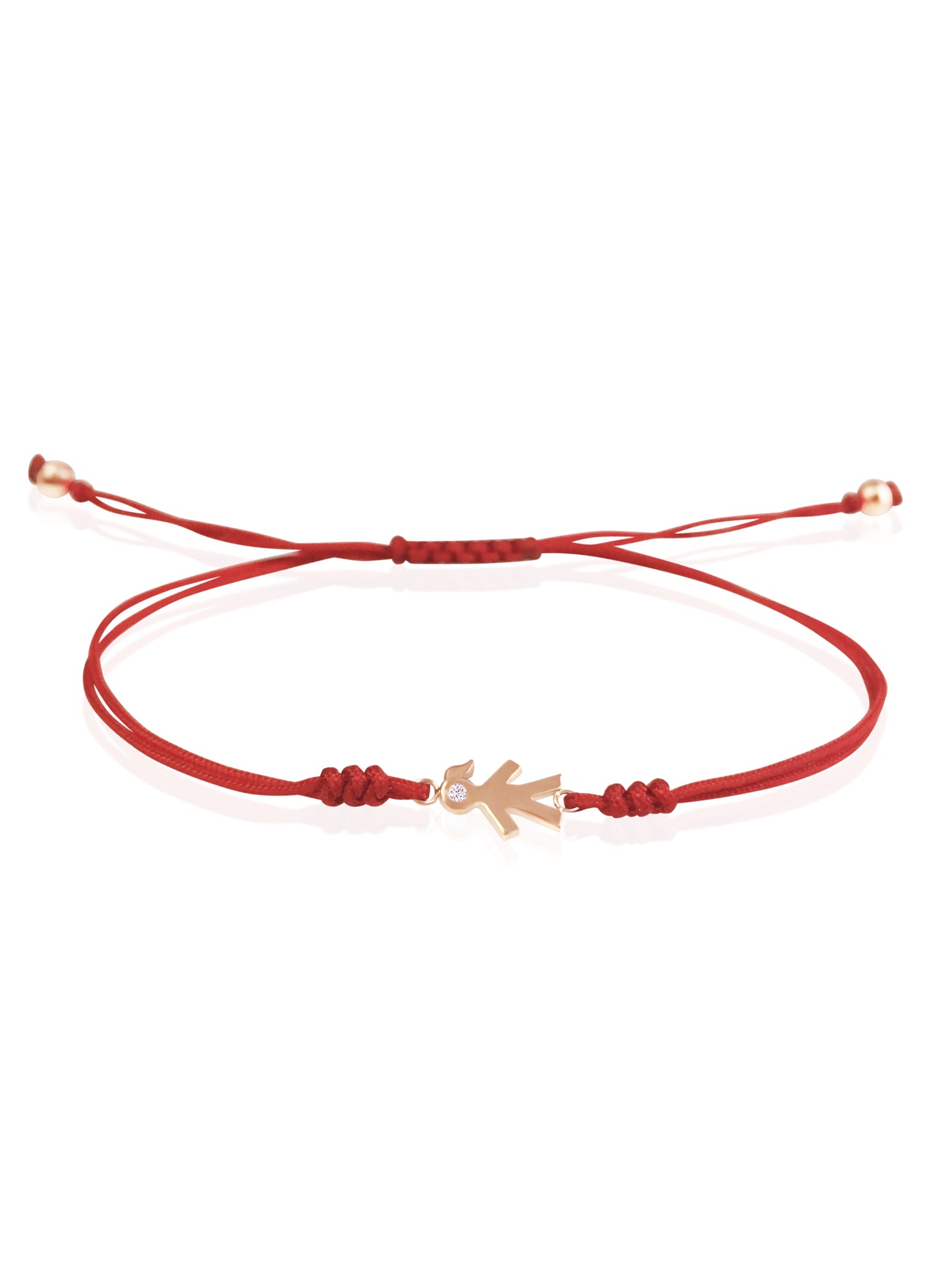 Mom Macrame 14k Gold Diamond Bracelet