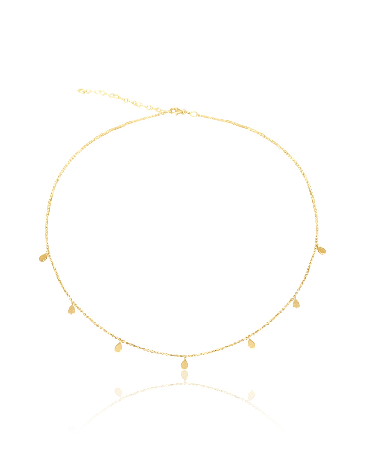 Amy's 14k Gold Tear Drop Dangling Necklace