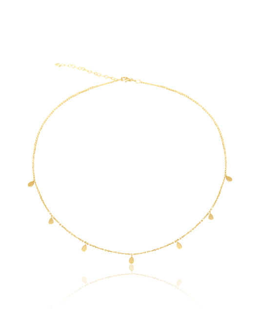 Amy's 14k Gold Tear Drop Dangling Necklace