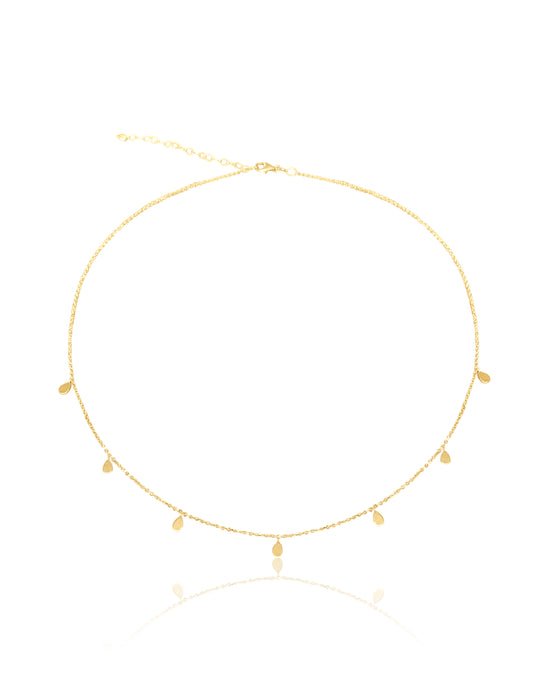 Amy's 14k Gold Tear Drop Dangling Necklace