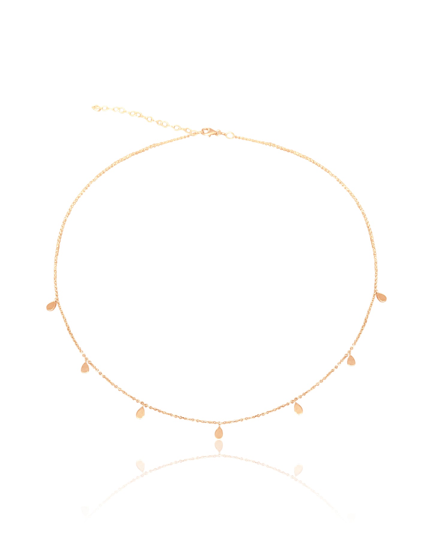 Amy's 14k Gold Tear Drop Dangling Necklace