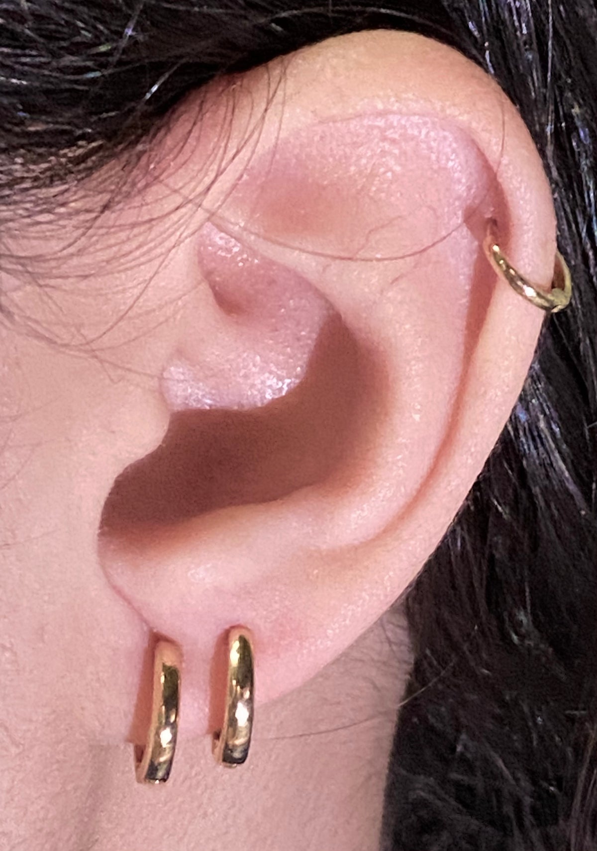 18K Gold Filled Clicker Earrings