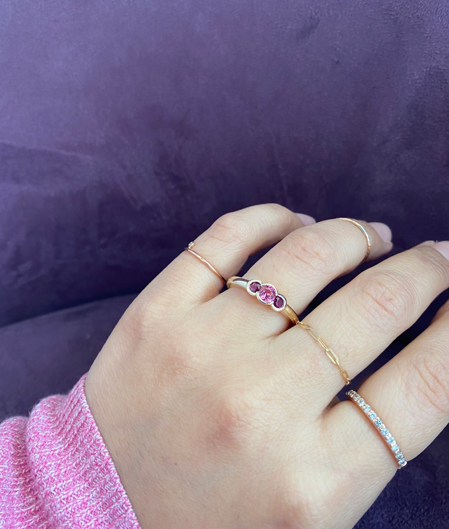 Cynthia's 14K Ruby & Tourmaline Ring