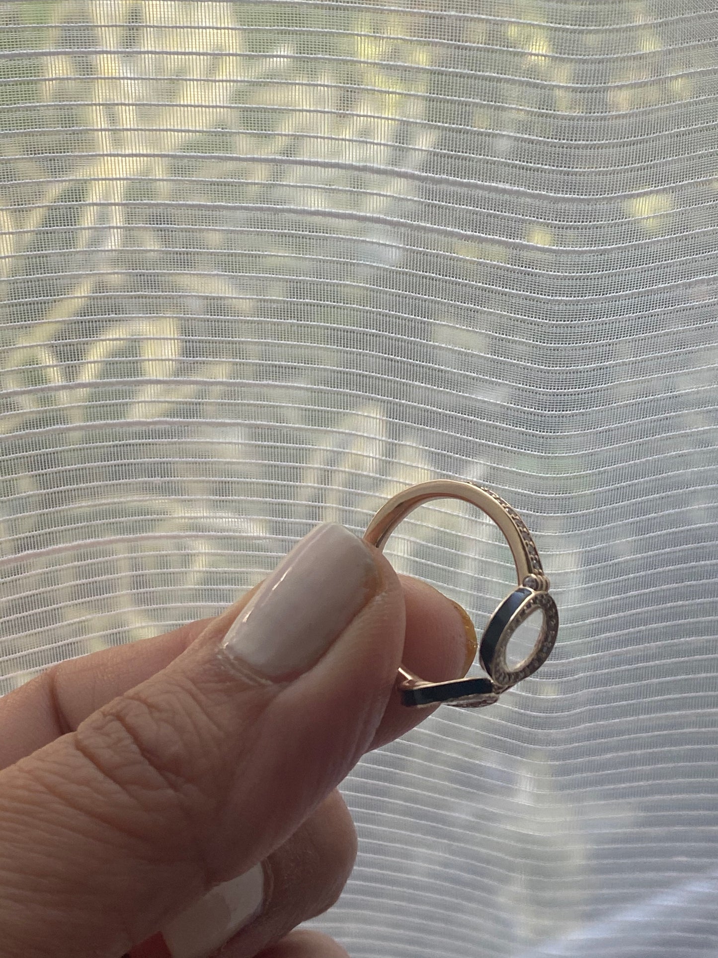 14K Gold Eye Glasses Ring