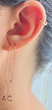14k Diamond Initial Chain Earring