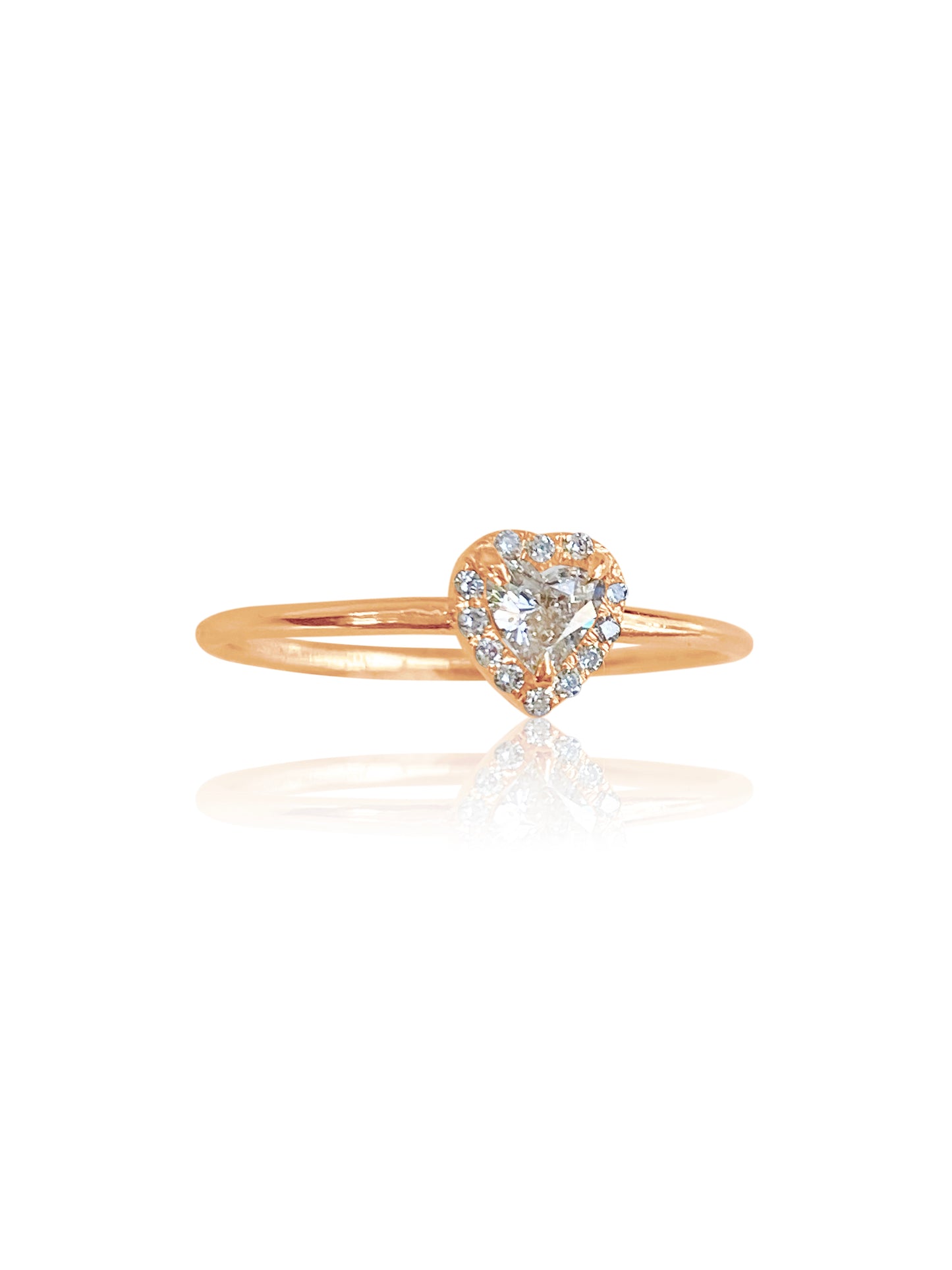 Lourdes 14k Gold Diamond Heart Shape Ring