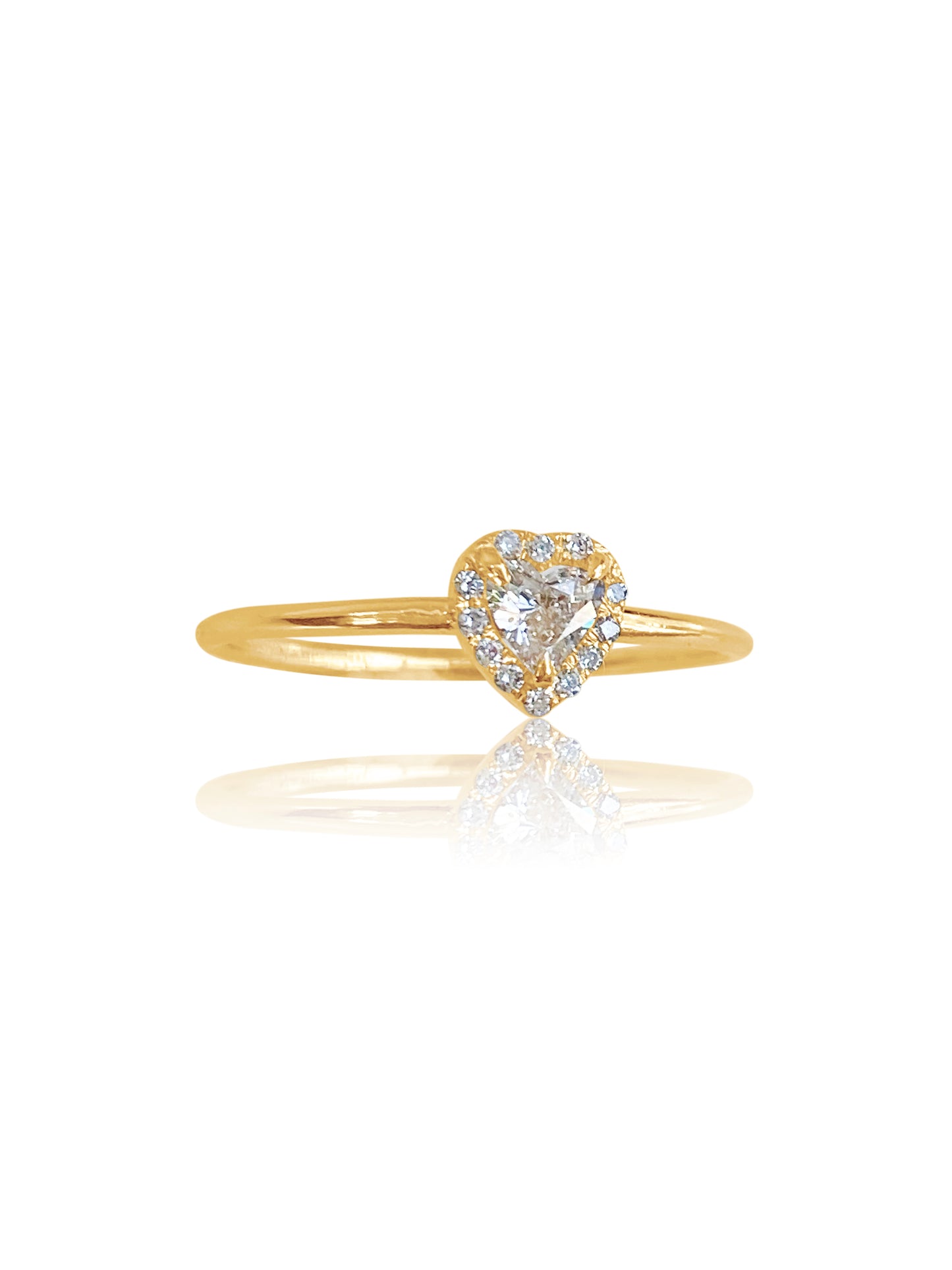 Lourdes 14k Gold Diamond Heart Shape Ring