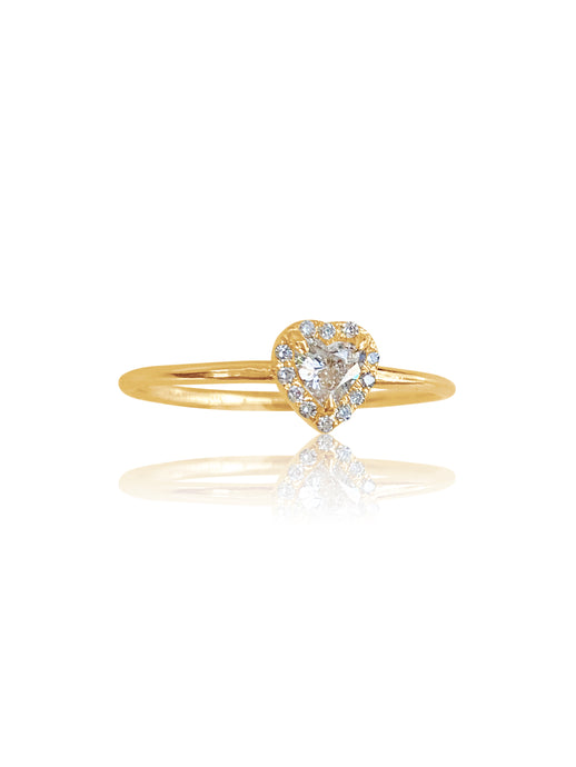 Lourdes 14k Gold Diamond Heart Shape Ring