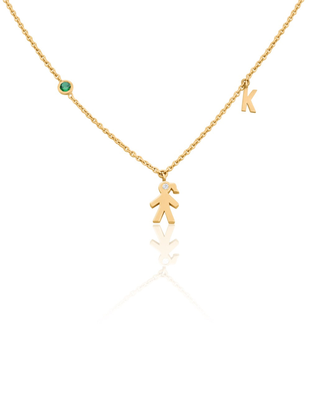 keila jewelry initial mom necklace/girl