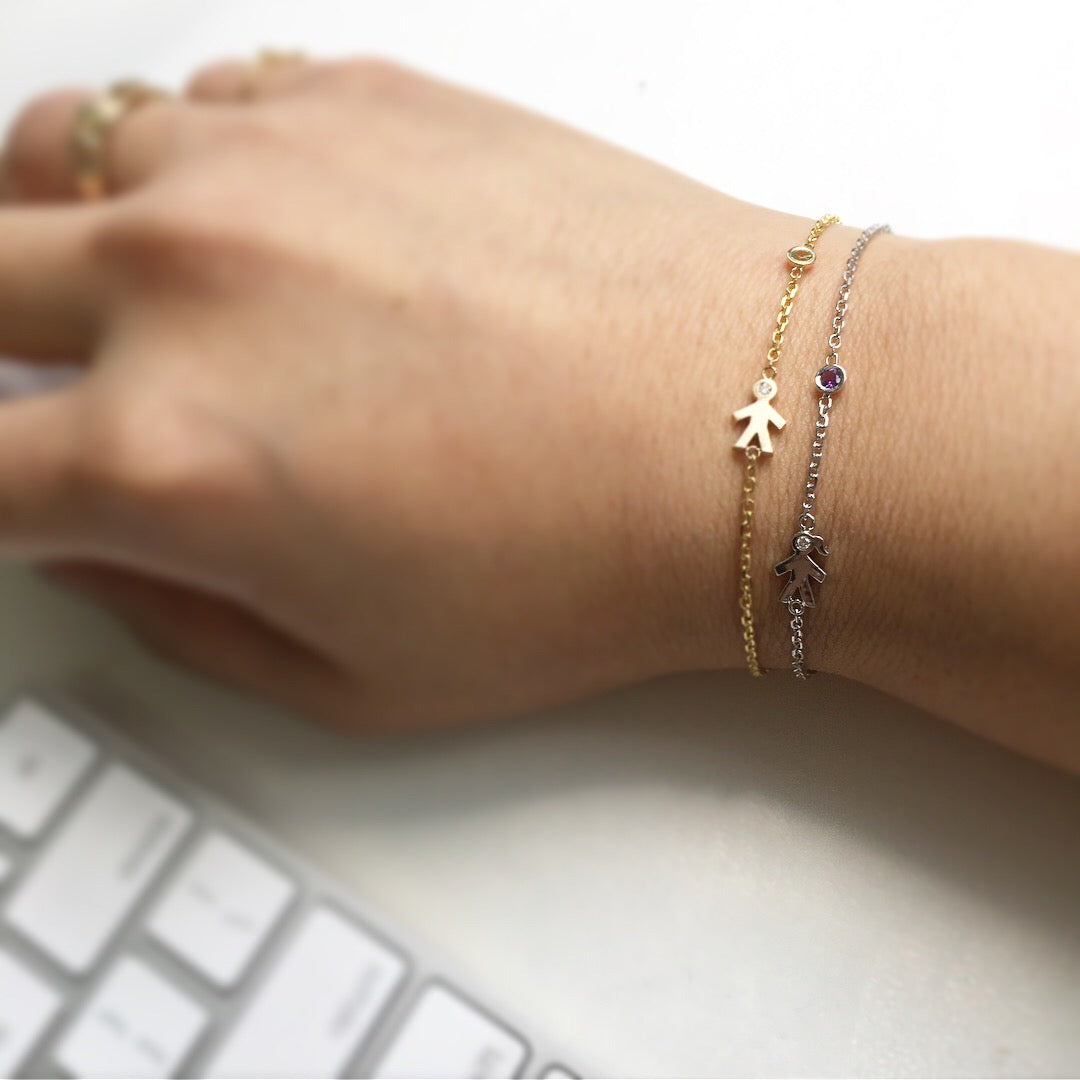 Mom 14k Diamond Bracelet