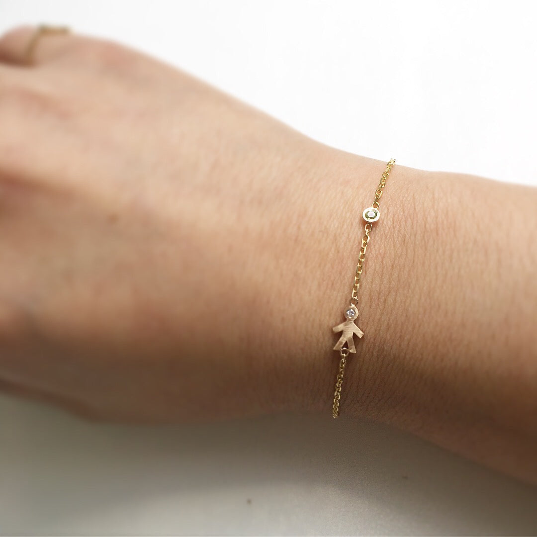 Mom 14k Diamond Bracelet