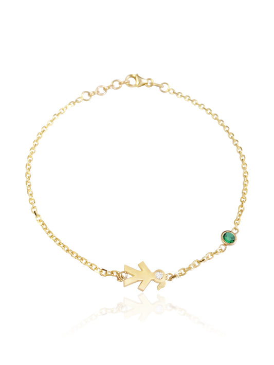Mom 14k Diamond Bracelet